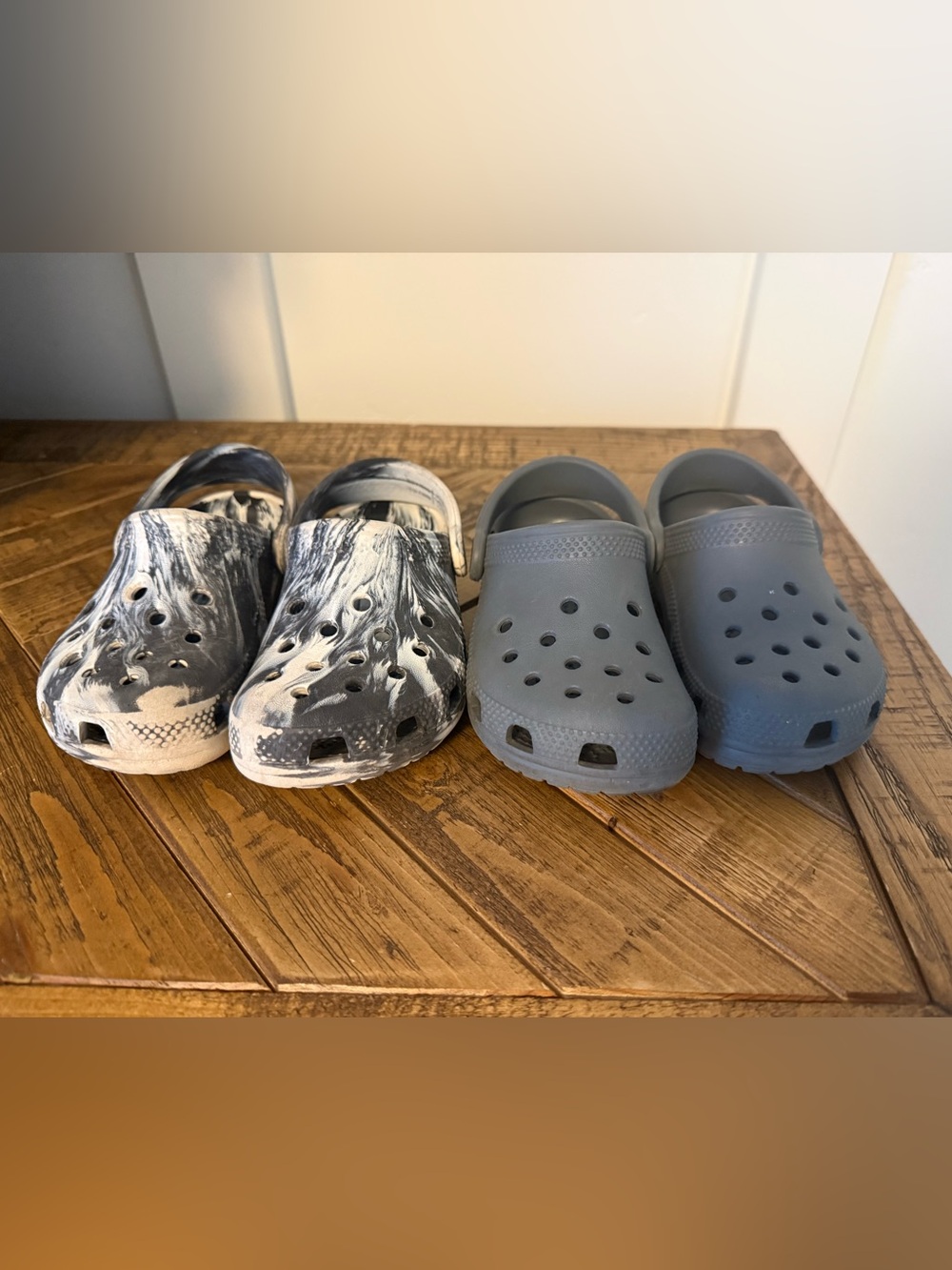 TWO pair Crocs Clog Shoes sz 9